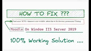 [Moodle] dataroot is not writable, admin has to fix directory permissions!
