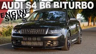 AUDI S4 B6 BITURBO 715HP STROKER - Crazy engine swap project - In detail