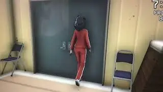 Looks like the gym teacher forgot how to open…doors…? (Yandere Simulator  1980s mode)