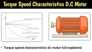 characteristics of dc motor | torque speed characteristics of dc motor | characteristics of series