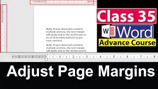 How to Adjust Page Margin in Ms Word - Class No 35