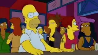 The Simpsons - Homer In Lesbian Bar (She She Lounge)