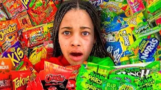 Cali Does SOUR CANDY vs SWEET CANDY Challenge!