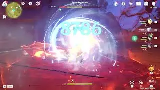 Ayaka lvl80 Burst Damage Test in Party - Genshin Impact