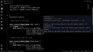 Python CLI note management with Typer