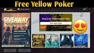 Free Fire Big Giveaway Rewards Malayalam || Yellow Poker, Black T -shirt, Skywing || Gwmbro