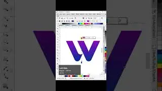 Logo Design in Coreldraw - Gradient  Letter W 