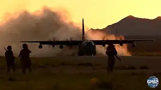 MC-130J Hercules Special Operations (AFSOC) on dirt strip #afsoc #military #specialforces #aviation