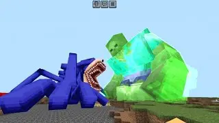 Shin Sonic Tapes Vs Zombie Titan in MCPE