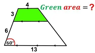 Can you find area of the Green shaded region? | (Trapezoid) | #math #maths | #geometry