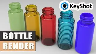 Glass Transparent Bottle Render in KeyShot 9 | KeyShot Tutorial | 3d Modeling Tutorial