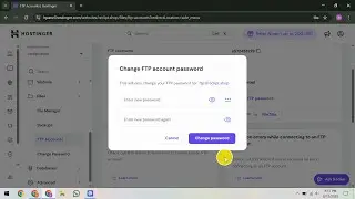 How To Change FTP Password in Hostinger