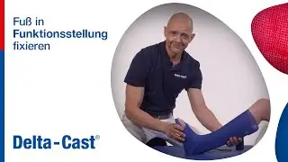 Unterschenkelschiene am Sprunggelenk im 90-Grad-Winkel fixieren