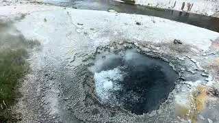 Closer look on the Hot Spring in Yellowstone National Park