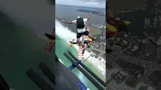 Parachute guy 🪂 almost hits plane ✈️