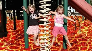 THE FLOOR IS LAVA AT A PARK!!!