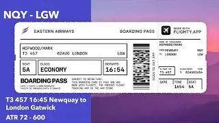 Eastern Airways - flight review Newquay to London Gatwick ATR72 Turboprop