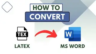 How to Convert Latex file into MS Word document | TEX to DOCX
