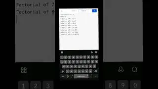 Factorial of a number using function #coding #factorial
