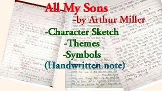 All My Sons by Arthur Miller| Character Sketch, Theme, Symbol | Class 12| Optional English| NEB note