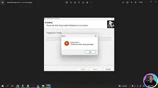 Tidak bisa install file exe , Setup Error Could not read setup package Windows 11