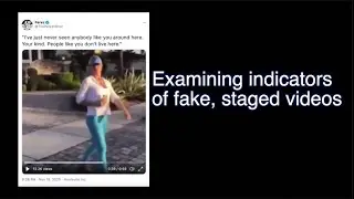 Examining indicators that a viral video showing racist harassment was fake/staged