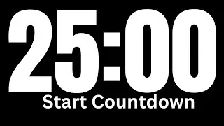25 Minute Timer ┃Countdown Timer  25 Minutes ┃ Silent Timer