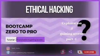 Complete Ethical Hacking Bootcamp 2023 Zero to pro || exploitation & gain access tutorial- 37 p 1