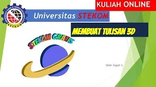 Kuliah Online: Membuat Tulisan 3D #8 kuliah desain grafis Semarang | kelas Sore
