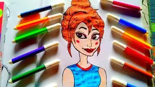 Cartoon girl Drawing llstep by step #cartoongirl #art #drawing #girl#Linucreativearts