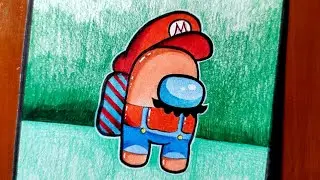 Mario Inspired Among Us Character Drawing / 