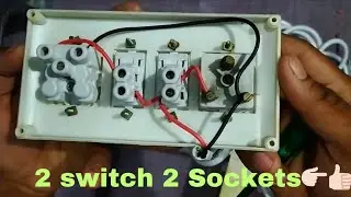 2 switch 2 socket connection Electric wiring | How To Make An Electric Extension Board in Hindi