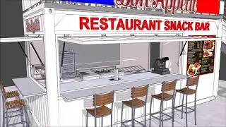 Container aménagé Snack Bar Restaurant Coffee Shop Shipping Container