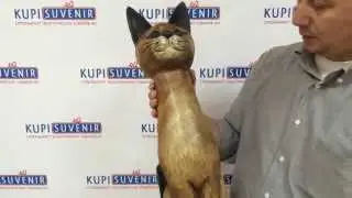 Статуэтка кошки из дерева