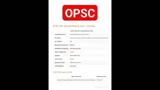 OPSC RECRUITMENT 2024 #OPSC