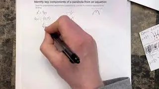 Identify key components of a parabola from an equation