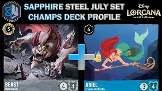 🔵🔘 SAPPHIRE STEEL DECK PROFILE for Ursula's Return Set Championship - Disney Lorcana