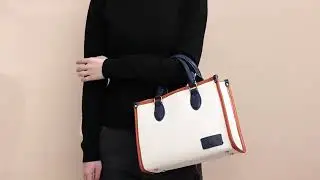 Portable canvas shopping bag