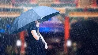 Umbrella with Girl, Light Rain Effect, Photo Manipulation in Photoshop