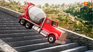 Stairs VS Cars #39 - BeamNG drive