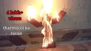 Making Ravan of Thermocol ravan. Ravan dahan. Diwali 2020.