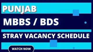 Punjab stray vacancy  round schedule 2021-2022