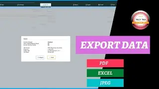 How to export data in Pdf, excel, jpg, xml Format in Tally prime | Export data in Tally Prime