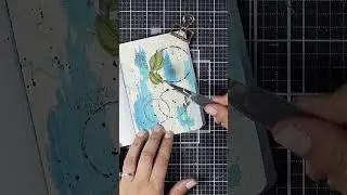 mini art journal | wax resist technique