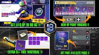 Get A18 Royal Pass In 60 Uc !! Extra 8 Free Material | New RP Point Voucher Shop & Free Elite Pass 