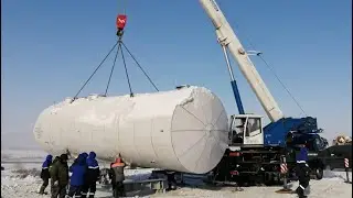 Перевозка резервуаров противопожарного запаса воды на 100м3. Подтекает новый гидрораспределитель.