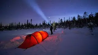 -15°c Winter Camping | Lapland Finland | Solo Snowshoe Hike