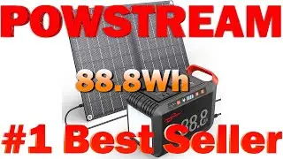 POWSTREAM Solar Generator 88.8Wh Portable Power Station with-Solar Panel Included (B0CN4M1K5R)