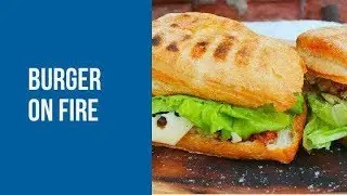 БУРГЕР на огне- очень вкусно/BURGER on fire - very tasty