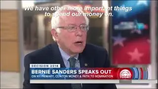 Bernie Sanders says 'NO' to $1 trillion nuclear arsenal on Today Show